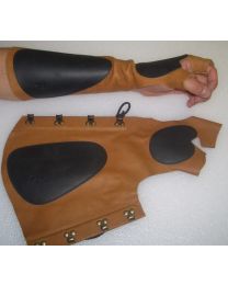 Kombiarmschutz Modell 1 für die linke Hand Lederarmschutz für die Bogenhand